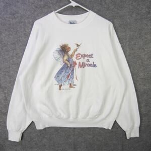 Vintage Expect A Miracle Sweatshirt Womens XL Angel Carolyn Shores Wright 90s